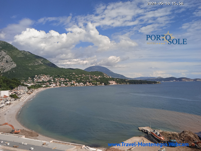 Онлайн вебкамера пляж Сутоморе в Черногории