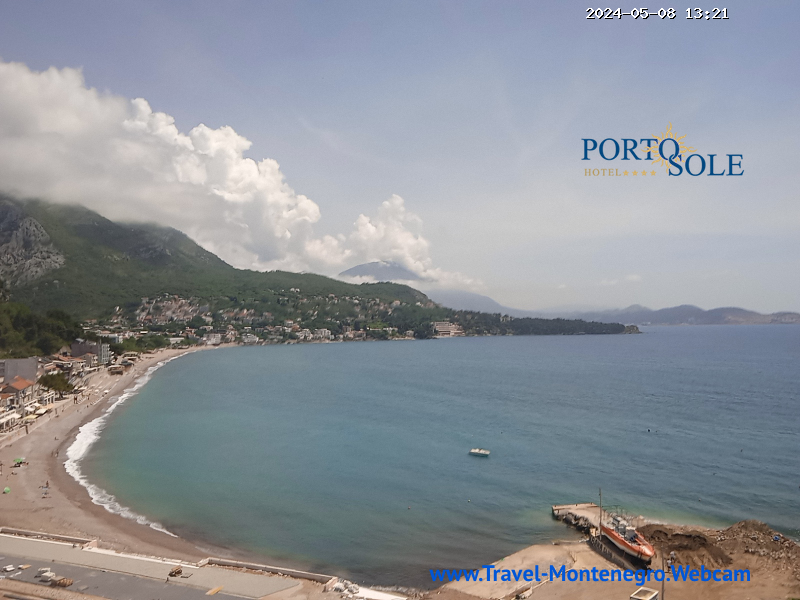 Онлайн вебкамера пляж Сутоморе в Черногории